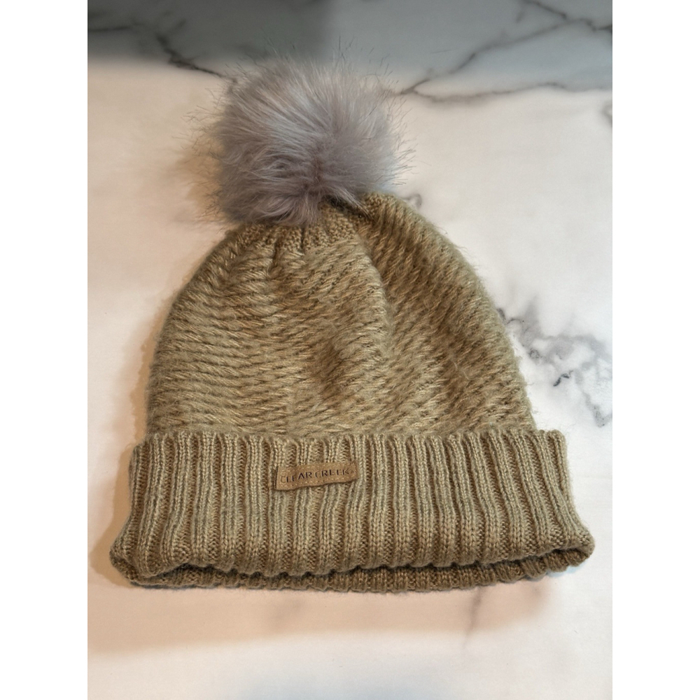 Clear Creek Beanie Womens One Size Tan Cable Knit Warm Winter Ski Cap